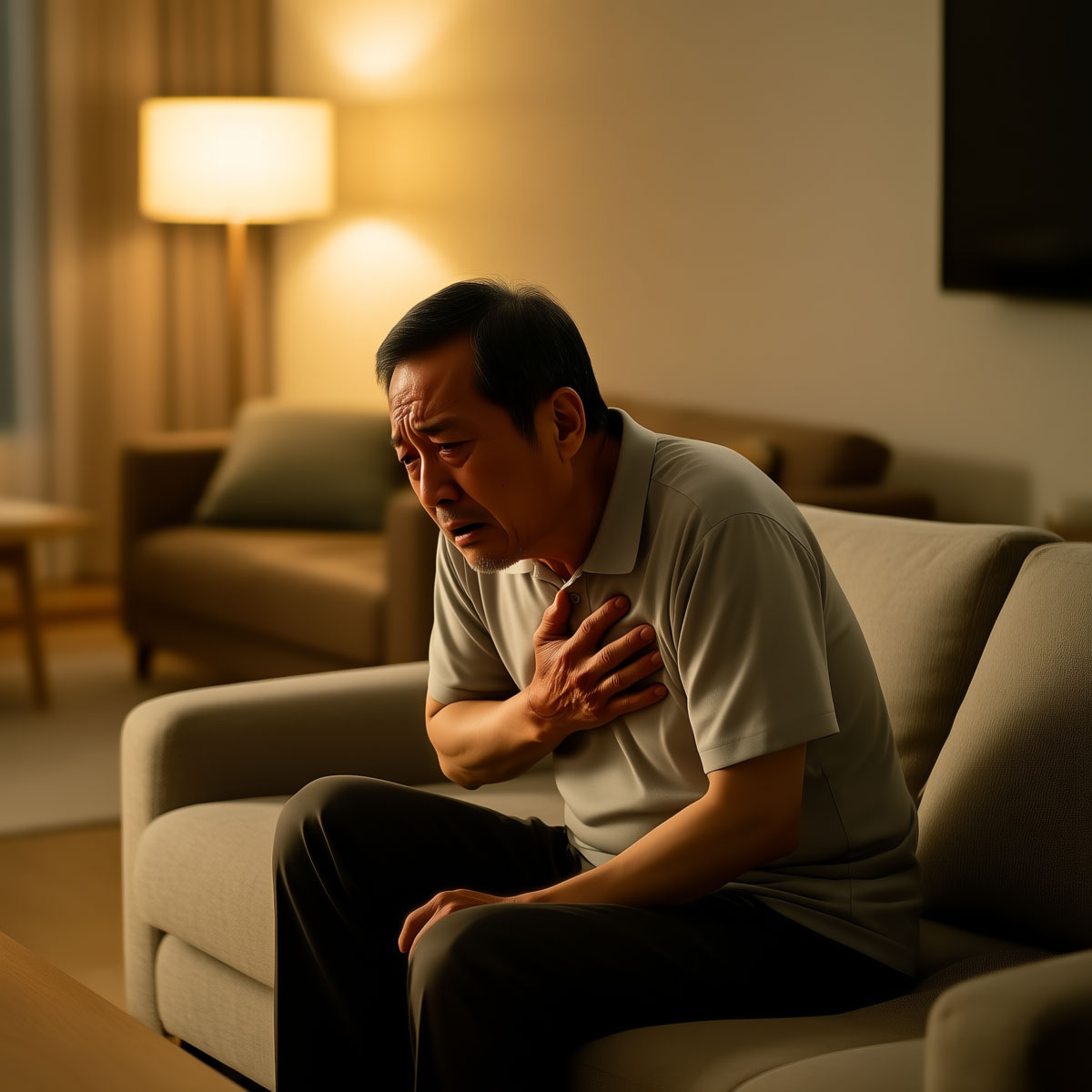 Silent heart attack awareness illustration with a heart and ECG line